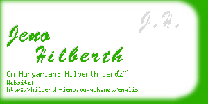 jeno hilberth business card